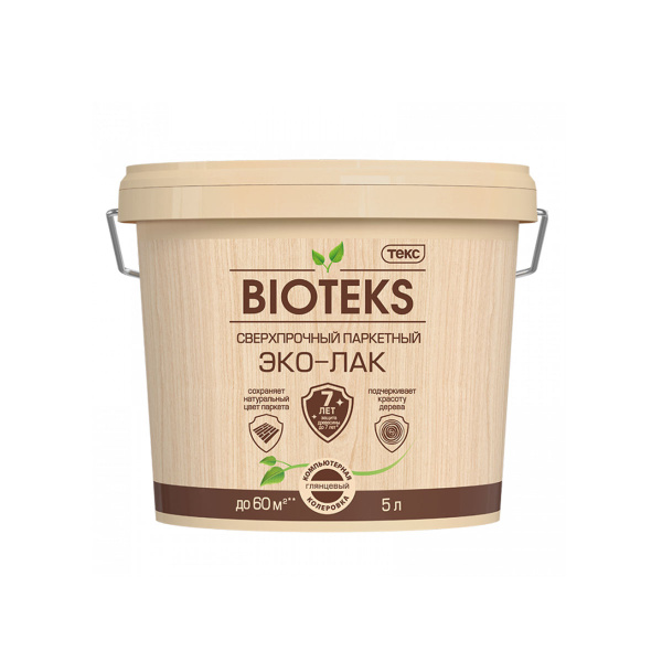 Лак-Эко БИОТЕКС Сверхпрочный Паркетный  LD гл 5л
