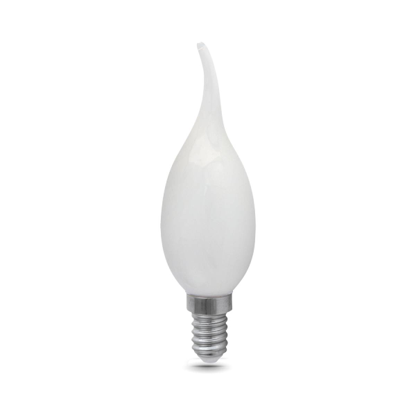 Лампа Gauss LED Filament Свеча на ветру 9W E14 610lm 4100K milky диммир.104201209-D