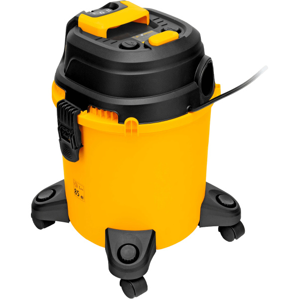 Пылесос строительный RVC20, 1400 Вт, бак 20 л, шланг 3 м, розетка с автосинхр.// Denzel