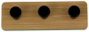 Планка с 3 крючками для ванной комнаты бамбук 13.5x4.5x3.6cm BHK0076A-A