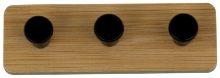 Планка с 3 крючками для ванной комнаты бамбук 13.5x4.5x3.6cm BHK0076A-A