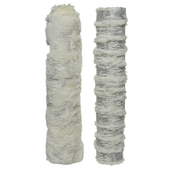 Коврик сервировочный в НГ стиле Серебро с мехом 200х35х0,5 см 2 вида в ассорт.612387 Kmg