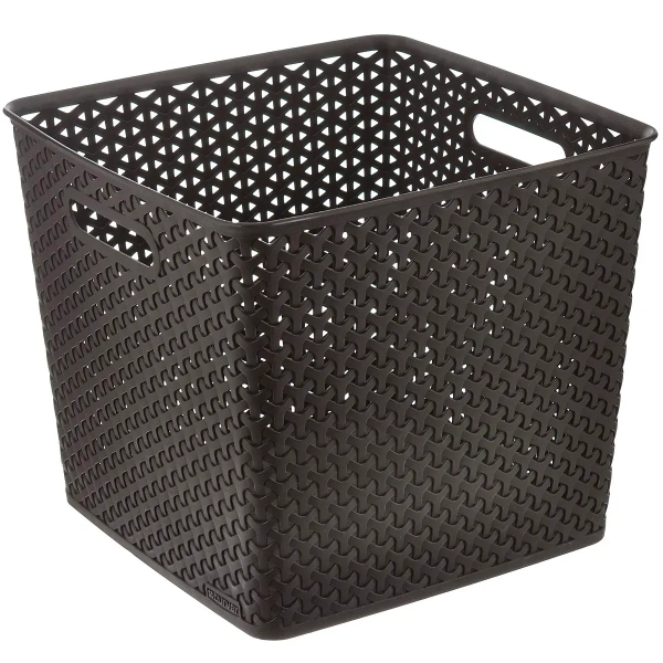 Коробка Curver MY STYLE для хранения квадратная L 25л темно-коричневый