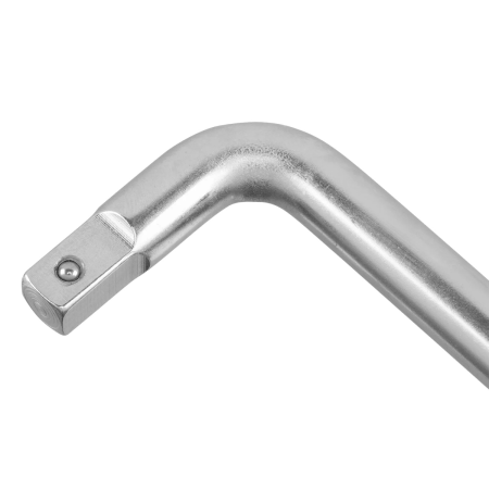 Вороток Г-образный, 300х75 мм, квадрат 1/2", CrV, матовый хром// Denzel