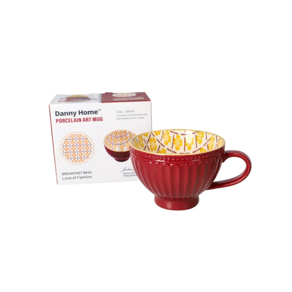 Кружка керамическая DH 355 мл красная DHMUG-21E