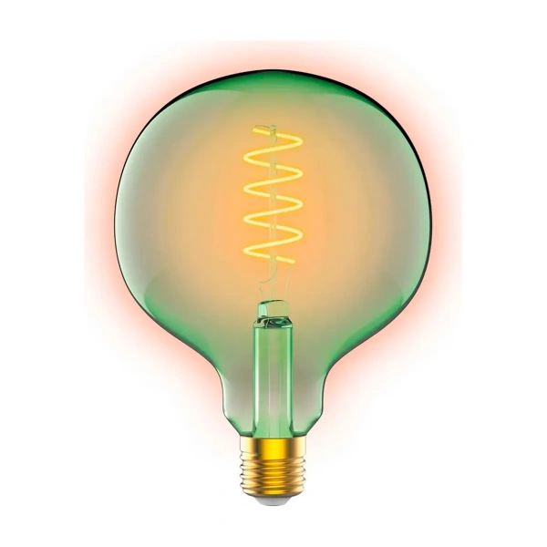 Лампа Gauss LED Filament G125 5W Е27 190lm 1800К green flexible 1012802105