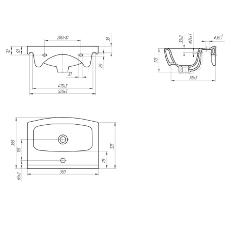 Умывальник Cersania-55