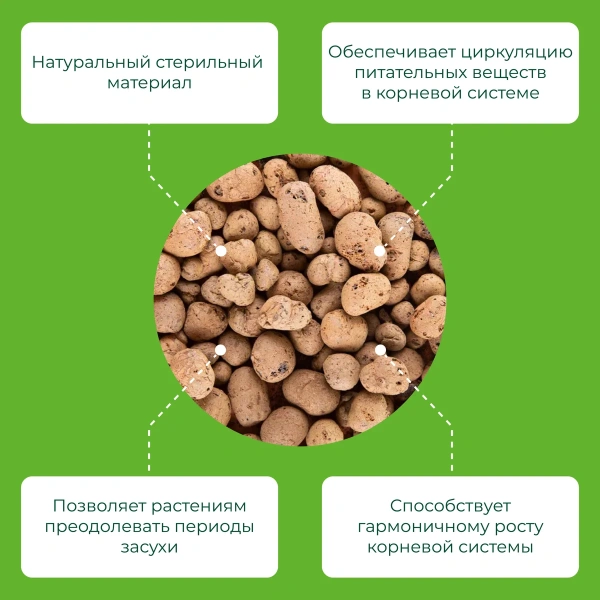 Дренаж керамзит 2л крупный