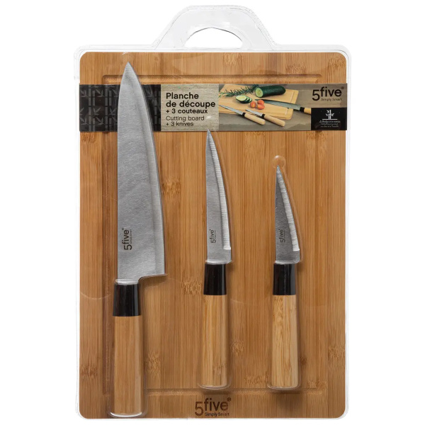 Набор ножей с бамбуковой доской 5Five 40,2х26,5х4,1 см 151484