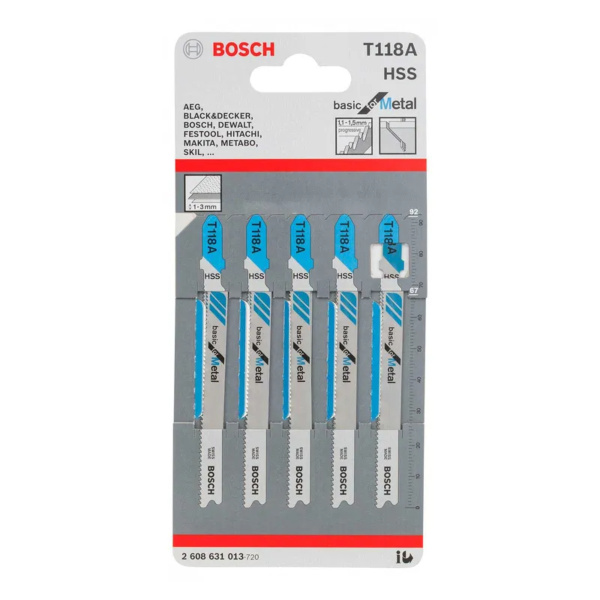 5 ЛОБЗИКОВЫХ ПИЛОК T 118 А, HSS
