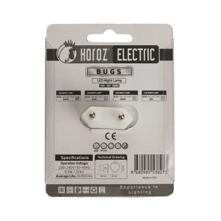 Ночник LED NIGHT LAMP 085-001-0003 0.3W MIX 220-240V