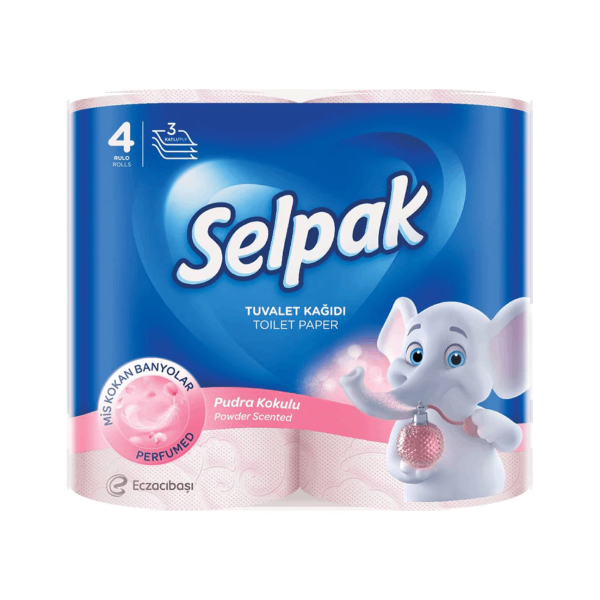 Туалетная бумага SELPAK Aroma Pudra 4 рул в упак 3 слоя