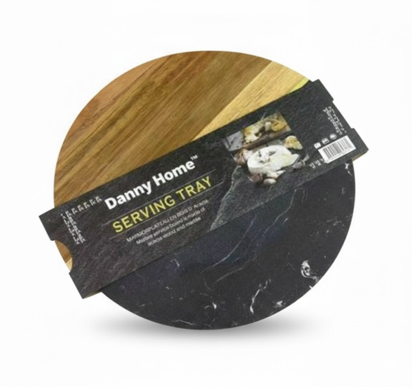 Доска сервировочная DH 30х1,4 см мрамор акация 2501-42