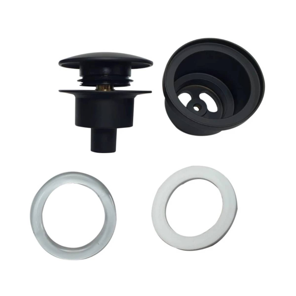 Клапан донный для раковины с переливом HAIBA HB64-7 черный