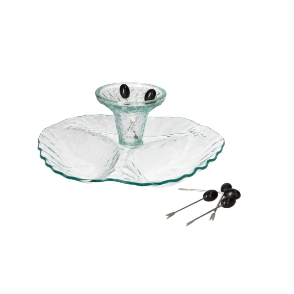 Менажница DH 27х12 см стеклянная SD-037