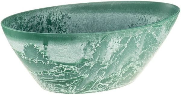 Кашпо МИКРИТ овальное 3,4л зеленый слайн М 3109