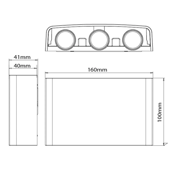 Светильник настенный уличный VT/BINO-3/6W/SMD/3xCCT/16*10CM/IP65/WHT/OUTWALL