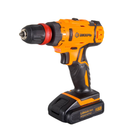 Дрель-шуруповерт ВИХРЬ аккумуляторная ДА-18Л-2КС (2,0 А/ч)