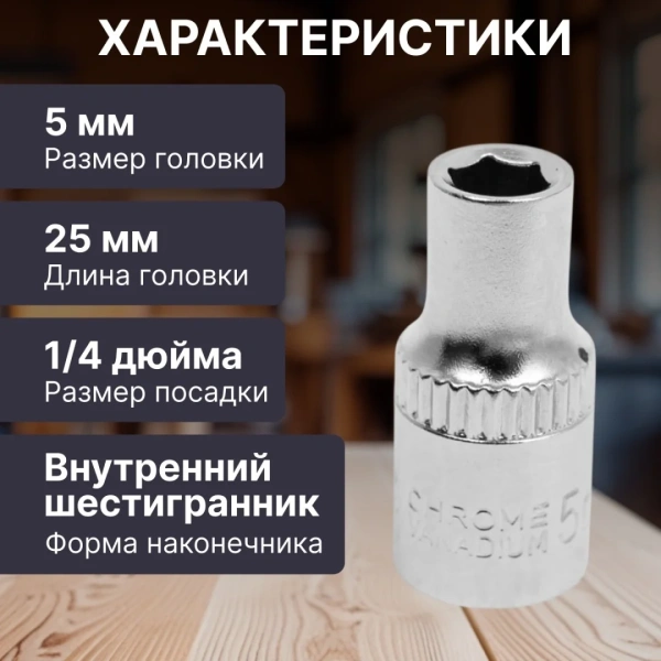 Головка 1/4" 5мм 6гр. PRO STARTUL (PRO-54005)