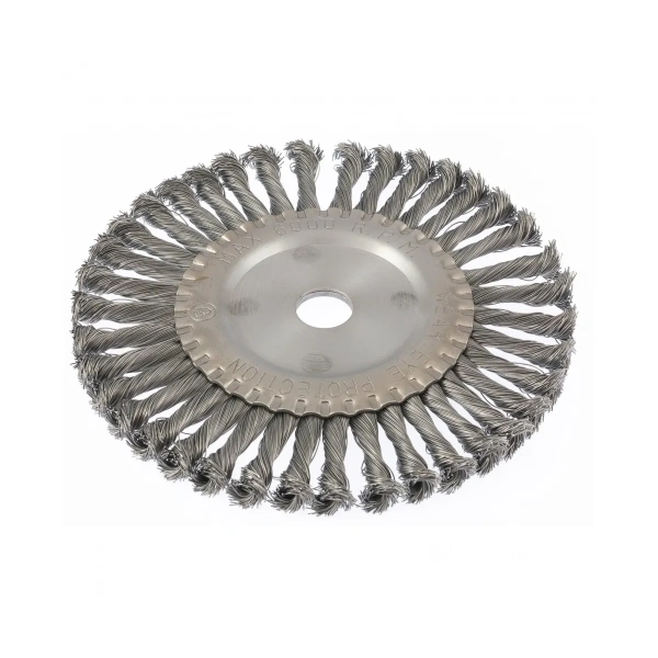 Щетка для УШМ 200 мм, посадка 22,2 мм, плоская, крученая проволока 0,5 мм// MATRIX