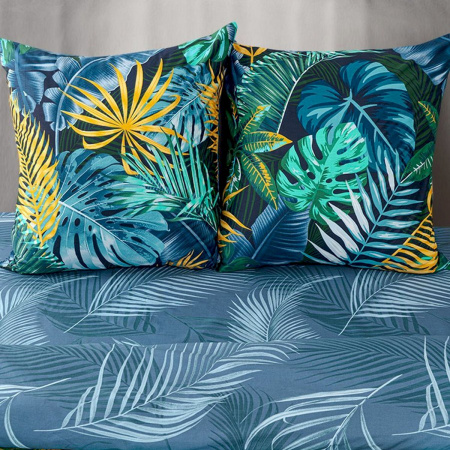 Комплект постельного белья Василиса Монблан Tropical семейный сатин нав 70х70х2 шт.