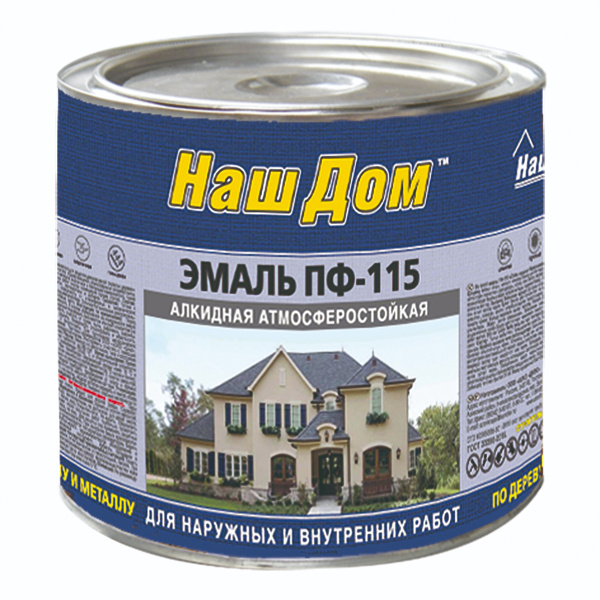 Эмаль ПФ-115 Наш Дом Салатная   2,4 кг. Эмаль ПФ-115 Наш Дом Салатная   2,4 кг.
