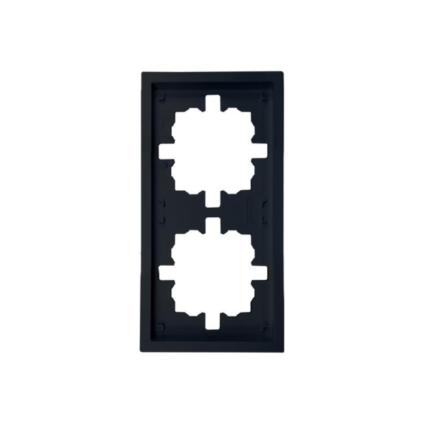 Рамка 704-4200-147 ZIMA 2-ая горизонтальная черная матовая