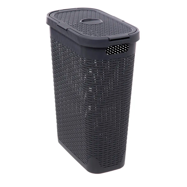 Корзина для белья 5Five Slim Ratan 40 л 26,5х46,6х60,5см графит 202409J Корзина для белья 5Five Slim Ratan 40 л 26,5х46,6х60,5см графит 202409J