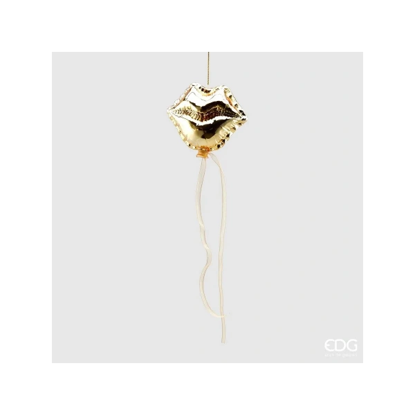 Украшение подвесное EDG Воздушные губы 13 см золото 685011.010