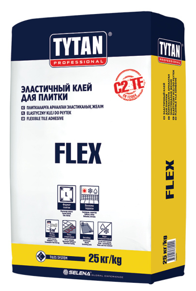 Tytan клей эластичный для плитки FLEX TS54 (25кг) Tytan клей эластичный для плитки FLEX TS54 (25кг)