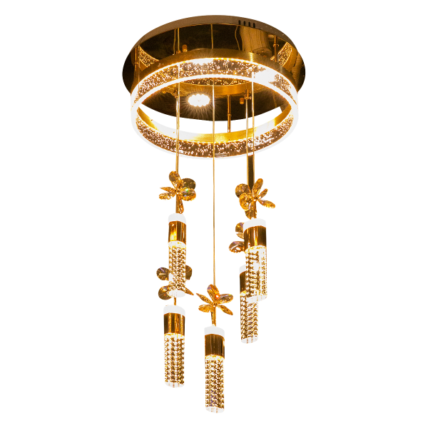 Люстра LED 5588-5 65Вт  - 450мм Золото