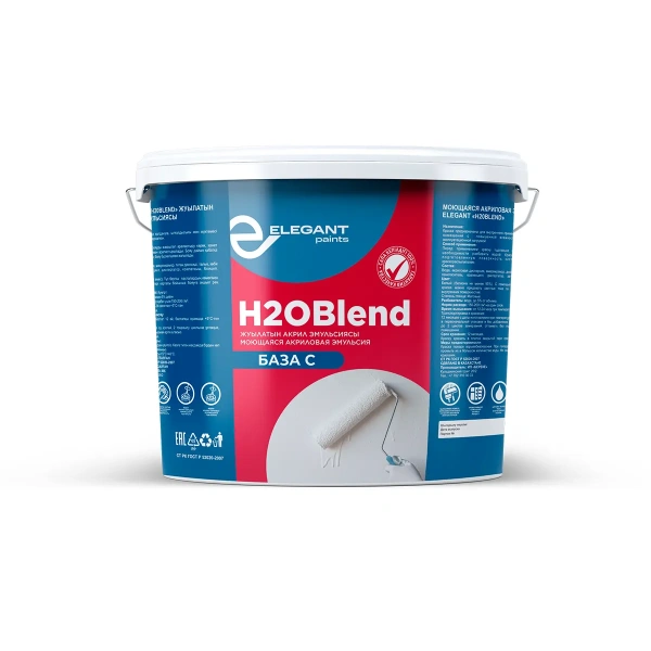 Краска акриловая в/д Elegan Liquid H2OBLEND Моющая (база С) 19кг Краска акриловая в/д Elegan Liquid H2OBLEND Моющая (база С) 19кг