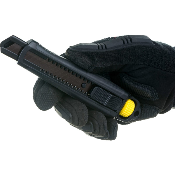 Нож Hanskonner HK1076-08-01, 18мм, обрезиненный корпус, доп. фиксирующий винт, лезвие SK2 0.7мм,