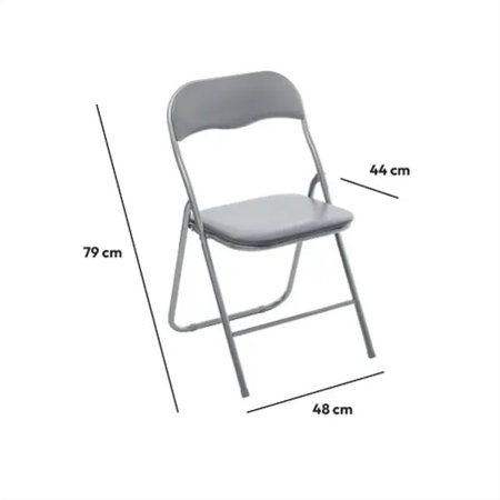 Стул складной 5Five 44х48,5х79 см серый 140294E