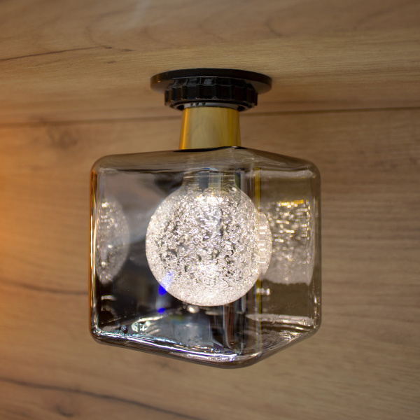 Лампа декоративная LED PG90 3W 3000K куб Хром
