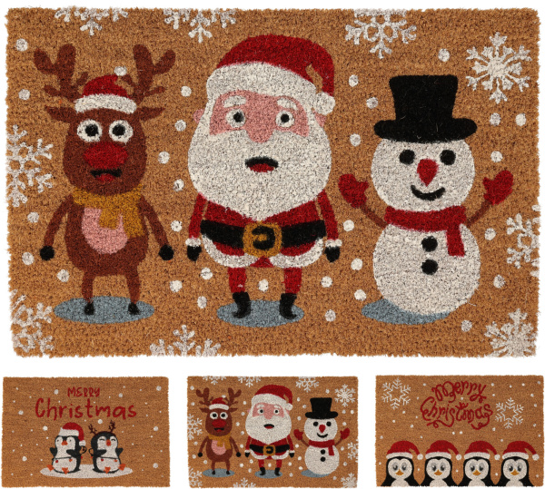 Коврик интерьерный с новогодним дизайном 3 вида в ассортименте A82000010 К