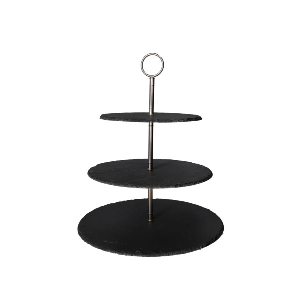 Этажерка сервировочная DH 3 ярусная черный камень CZT44-13