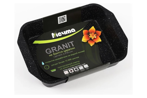 Противень 33*22см Гранит а/п  Blaсk 93802