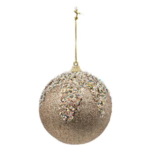 Шар елочный Feeric 8 см Золотой ирис 191962