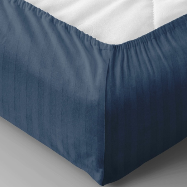 Простыня Verossa Stripe на резинке 200х200 см 30 см борт Sapphire