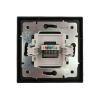 Розетка ZIMA 704 4288 139 компьютерная черная матовая (механизм)