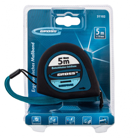 Рулетка GROSS ergonomisch 5х19