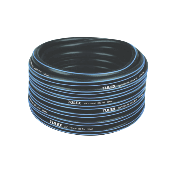 Шланг TULEX 0112-3/4-15 поливочный, армированный 3-х слойный ПВХ, 2.5мм, 3/4"x15м