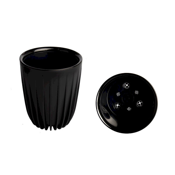 Горшок пластиковый с вкладкой, Сигма черный СИ 30-75