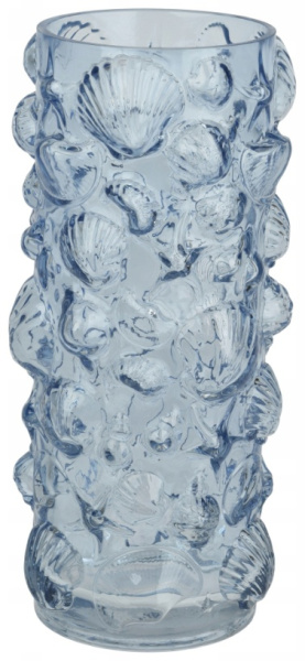 Ваза стеклянная Decoris цвет небесно-голубой 12х26 см 860475 Kmg