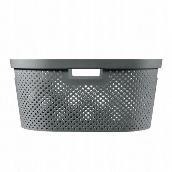 Корзина для белья Curver Infiniti Recycled 40л темно-серый 245675