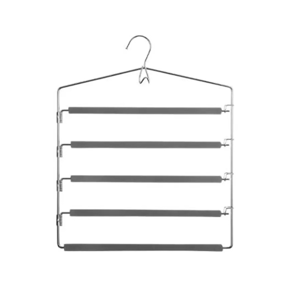 Вешалка для брюк и юбок 5Five 44 см  5 секций металл темно-серый 151543