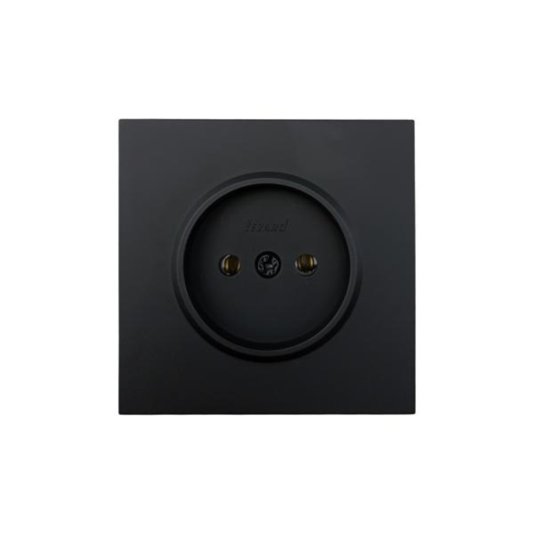 Розетка 704-4288-121BQC ZIMA б/з бакалит черная матовая (механизм)