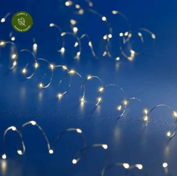 Микрогирлянда LED Капелька 495 см серебро на батарейках 3хАА (в кпл.не входит)483507 Kmg