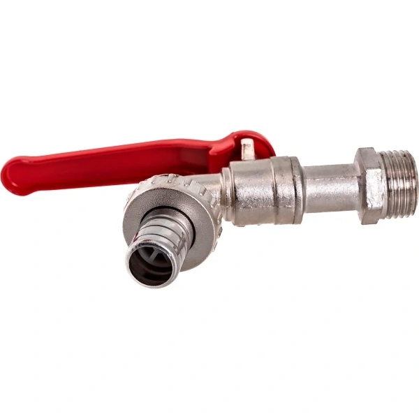 Кран шаровой водоразборный со штуцером 1/2" ручка, LIGHT, MP-У